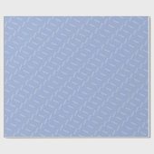 Monogram Initiaal Letter A, Blue Cadeaupapier (Vlak)