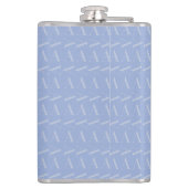 Monogram Initiaal Letter A, Blue Heupfles (Achterkant)