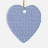 Monogram Initiaal Letter A, Blue Keramisch Ornament (Rechts)