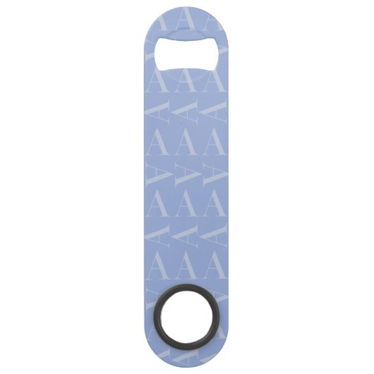 Monogram Initiaal Letter A, Blue Speed Flessenopener (Voorkant)
