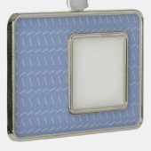 Monogram Initiaal Letter A, Blue Verzilverd Kader Ornament (Rechts)