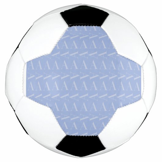Monogram Initiaal Letter A, Blue Voetbal (Voorkant)