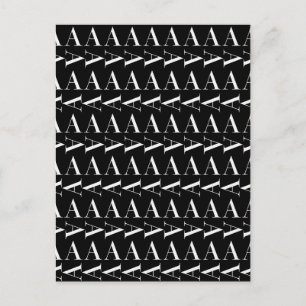 Monogram Initiaal letter A Briefkaart