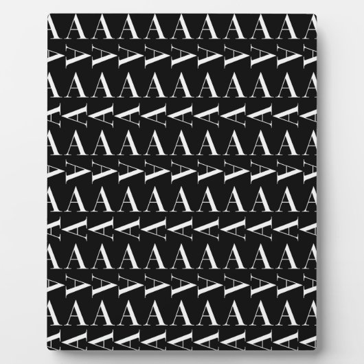 Monogram Initiaal letter A Fotoplaat (Voorkant)