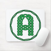 Monogram Initiaal letter A in Keltische stijl Muismat (Met muis)