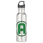 Monogram Initiaal letter A in Keltische stijl Waterfles (Voorkant)