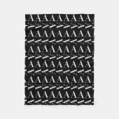 Monogram Initiaal Letter A, kies Achtergrondkleur Fleece Deken (Voorkant)