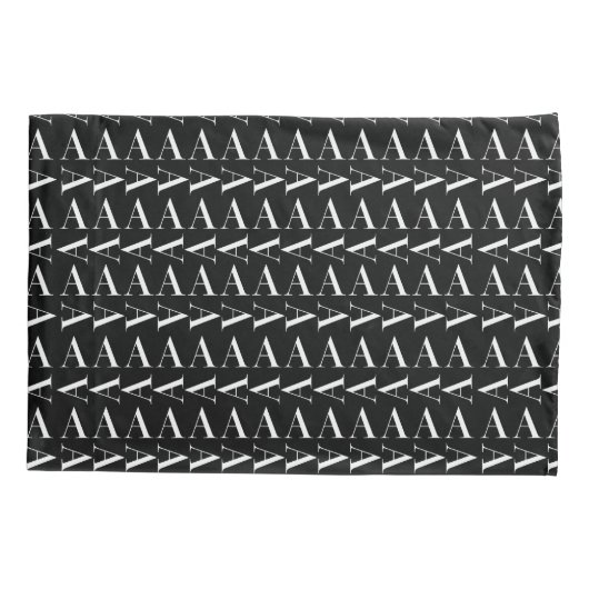 Monogram Initiaal letter A Kussensloop (Achterkant)