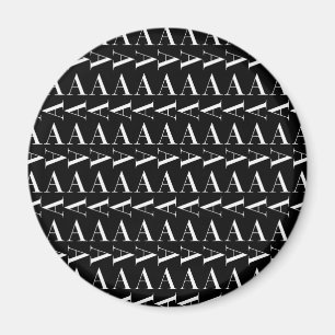 Monogram Initiaal letter A Magneet