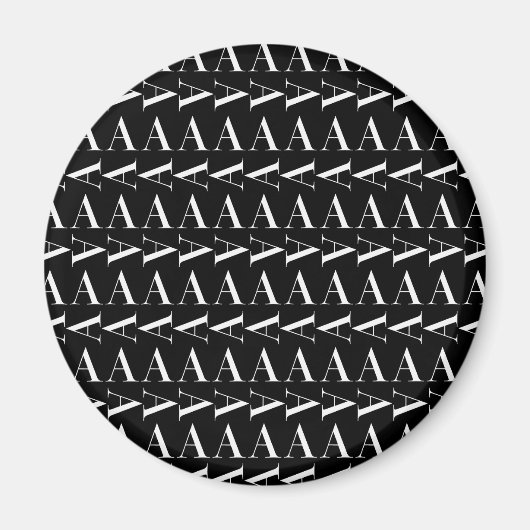 Monogram Initiaal letter A Magneet (Voorkant)