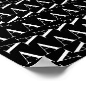 Monogram Initiaal letter A Poster (Hoek)