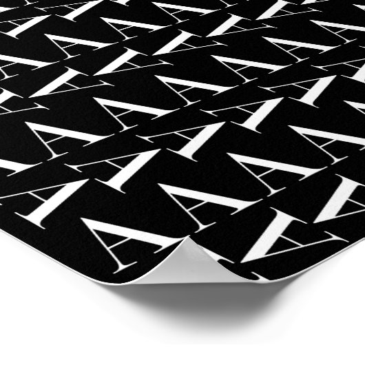 Monogram Initiaal letter A Poster (Hoek)
