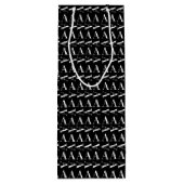 Monogram Initiaal letter A Wijn Cadeautas (Achterkant)