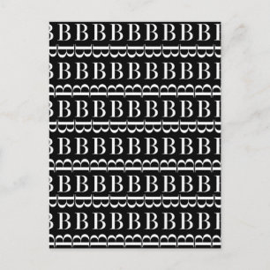 Monogram Initiaal letter B Briefkaart