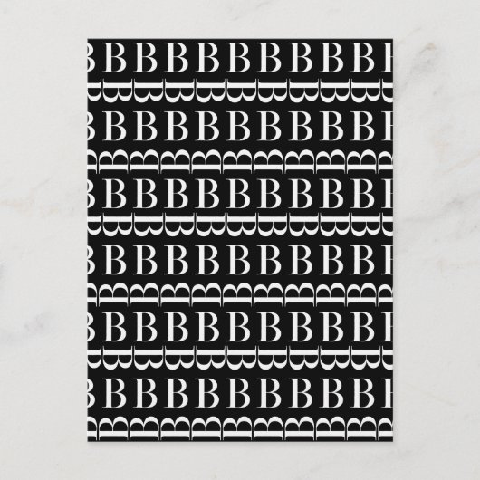 Monogram Initiaal letter B Briefkaart (Voorkant)