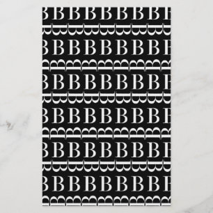 Monogram Initiaal letter B Briefpapier