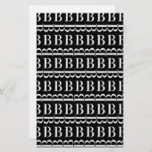 Monogram Initiaal letter B Briefpapier (Voorkant / Achterkant)