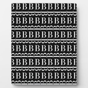 Monogram Initiaal letter B Fotoplaat