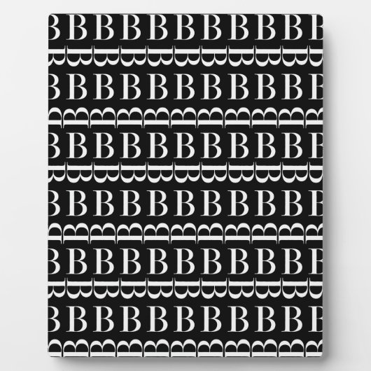 Monogram Initiaal letter B Fotoplaat (Voorkant)