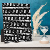 Monogram Initiaal letter B Fotoplaat (Zijkant)