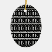 Monogram Initiaal letter B Keramisch Ornament (Voorkant)