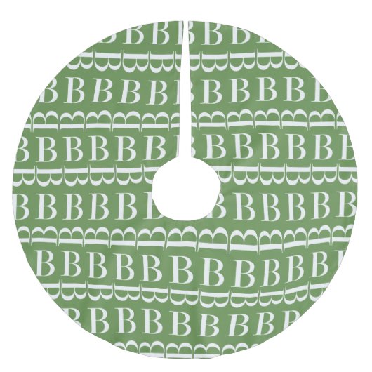 Monogram Initiaal letter B Kerstboom Rok (Voorkant)