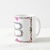 Monogram Initiaal letter B Koffiemok (Voorkant rechts)