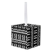 Monogram Initiaal letter B Kubus Ornament (Achter hoekig)