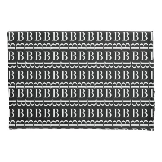 Monogram Initiaal letter B Kussensloop (Voorkant)