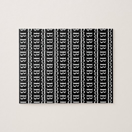 Monogram Initiaal letter B Legpuzzel (Horizontaal)
