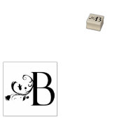 Monogram  initiaal letter B Rubberstempel (Gestempeld)