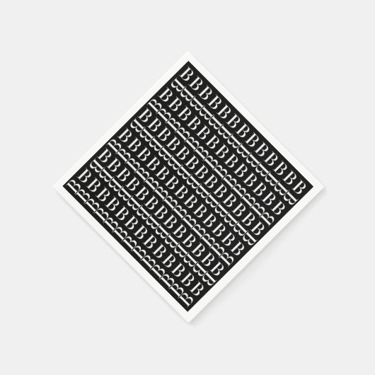 Monogram Initiaal letter B Servetten (Hoek)