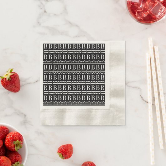 Monogram Initiaal letter B Servetten (Insitu)