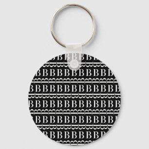 Monogram Initiaal letter B Sleutelhanger