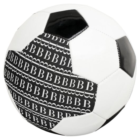 Monogram Initiaal letter B Voetbal (Drie kwart)