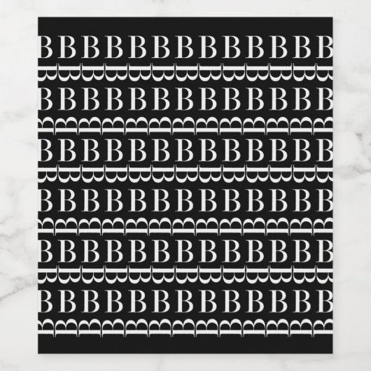 Monogram Initiaal letter B Wijn Etiket (Enkel label)