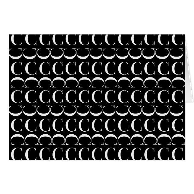 Monogram Initiaal letter C (Voorkant Horizontaal)