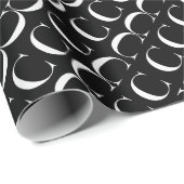 Monogram Initiaal letter C Cadeaupapier (Rol Hoek)