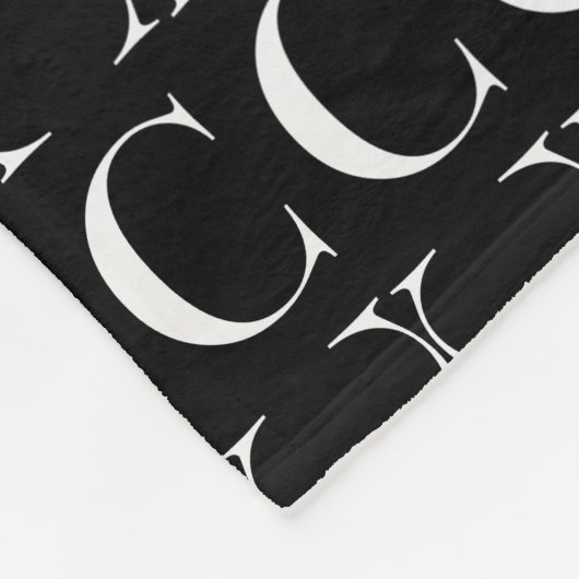 Monogram Initiaal letter C Fleece Deken (Hoek)