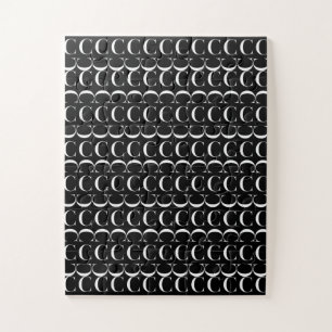Monogram Initiaal Letter C, kies Achtergrondkleur Legpuzzel