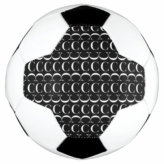 Monogram Initiaal letter C Voetbal (Voorkant)