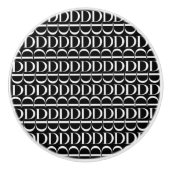 Monogram Initiaal letter D Keramische Knop (Voorkant)