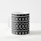 Monogram Initiaal letter D Koffiemok (Voorkant links)
