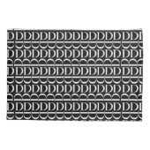 Monogram Initiaal letter D Kussensloop (Achterkant)