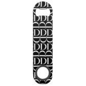 Monogram Initiaal letter D Speed Flessenopener (Achterkant)