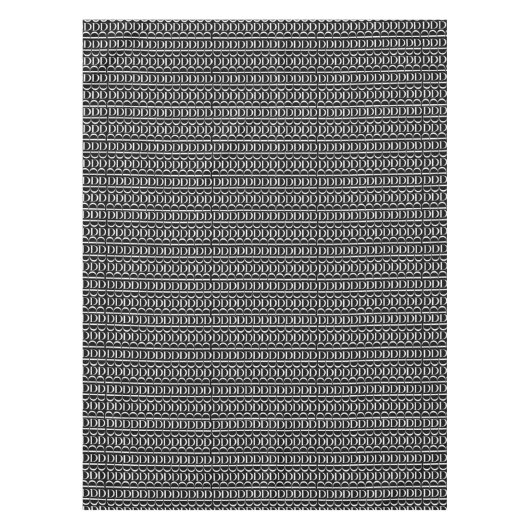 Monogram Initiaal letter D Tafelkleed (Voorkant)