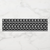 Monogram Initiaal letter D Waterfles Etiket (Enkel label)