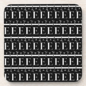 Monogram Initiaal letter E Bier Onderzetter (Voorkant)