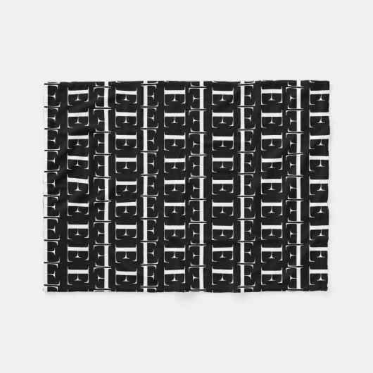 Monogram Initiaal letter E Fleece Deken (Voorkant (Horizontaal))