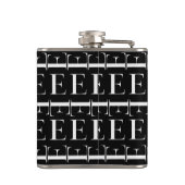 Monogram Initiaal letter E Heupfles (Achterkant)